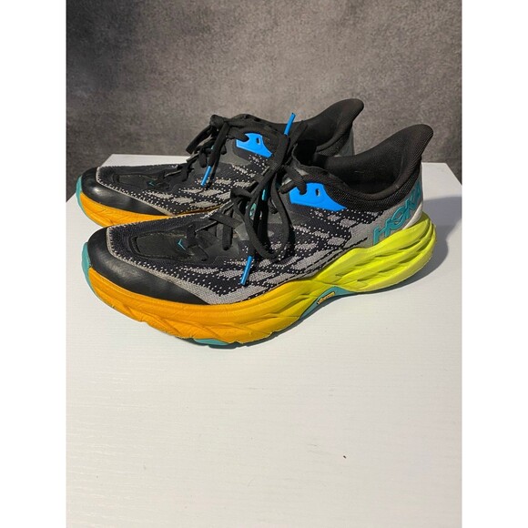 Hoka One One Shoes - HOKA Speedgoat 5 Women's Trail Running Shoes Size 9B Vibram Megagrip Black